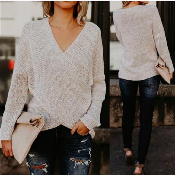 Drape front sweater - Picture 2 of 2